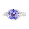 Image 1 : 14KT White Gold 3.51ct Tanzanite and Diamond Ring