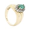 Image 3 : 14KT Yellow Gold 0.65ct Emerald and Diamond Ring