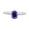 Image 1 : 14KT White Gold Lady's 1.20ct Sapphire and Diamond Ring
