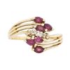 Image 1 : 14KT Yellow Gold 0.30ctw Ruby and Diamond Ring