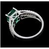 Image 3 : 18KT White Gold 1.99ct Emerald and Diamond Ring