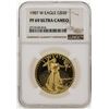 Image 1 : 1987-W $50 American Gold Eagle Coin NGC PF69 Ultra Cameo