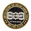 Image 2 : .999 Fine Silver Gold Coast Las Vegas $10 Casino Limted Edition Gaming Token
