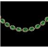 Image 2 : 14KT Yellow Gold 26.64ctw Emerald and Diamond Necklace