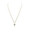 Image 2 : 14KT Yellow and White Gold Cross Pendant with Chain