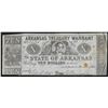 Image 1 : 1865 $10 State of Arkansas Treasury Warrant Note