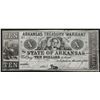 Image 1 : 1863 $10 State of Arkansas Treasury Warrant Note