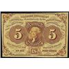 Image 1 : July 17, 1862 Five Cents First Issue Fractional Currency Note