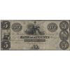 Image 1 : 1800's $5 The Bank of Augusta Obsolete Bank Note