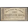 Image 1 : April 14th, 1862 Seventy-Five Cents City of Richmond Obsolete Note