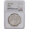 Image 1 : 1881-S $1 Morgan Silver Dollar Coin NGC MS65