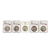 Image 1 : Lot of (5) Assorted Philadelphia Mint $1 Morgan Silver Dollar Coins NGC MS64