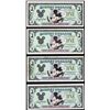 Image 1 : Lot of (4) 1991 $1 Disney Dollar Notes