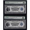 Image 3 : Lot of (4) Consecutive 1918 $1 Federal Reserve Bank Notes Boston PMG 65EPQ