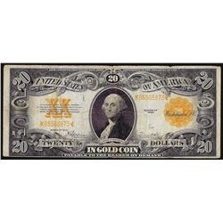 1922 $20 Gold Certificate Note