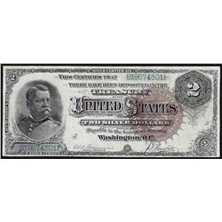 1886 $2 Hancock Silver Certificate Note