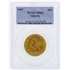 Image 1 : 1907 $10 Liberty Head Eagle Gold Coin PCGS MS62