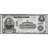 Image 1 : 1902 $5 PB Franklin Ohio National Bank Note CH# 5100