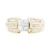Image 1 : 14KT Yellow Gold Ladies 1.50ctw Diamond Wedding Ring
