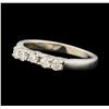 Image 2 : 14KT White Gold 0.40ctw Diamond Ring