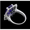 Image 3 : Platinum 9.18ct Tanzanite and Diamond Ring