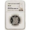 Image 1 : 1985 Noble Isle of Man Silver Coin NGC MS69