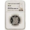 Image 1 : 1985 Noble Isle of Man Silver Coin NGC MS69