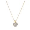 Image 1 : 10KT Yellow Gold 0.25ctw Diamond Heart Shaped Pendant with Chain
