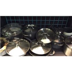 Shelf of cooking pots and pans