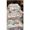 Image 1 : Floral chair and footstool