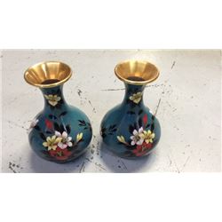 Pair Of Cloisonne Vases