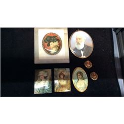 Collection Of Hand Painted Mini Portraits Made