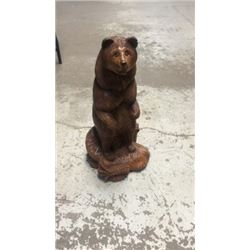 Hand Carved Wooden Bear