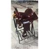 Image 1 : 15" Burgundy Color Saddle