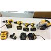 Image 1 : Box Lot Of "dewault" 18v Drills And Saw