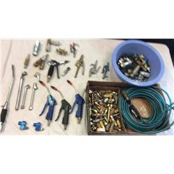 Lot of air fittings, and attachments  "blue