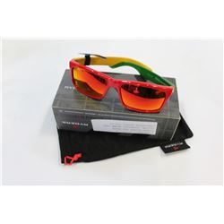 RYDERS HILROY RED GREEN YELLOW, POLARIZED BROWN LENS SUNGLASSES RETAIL $69.99