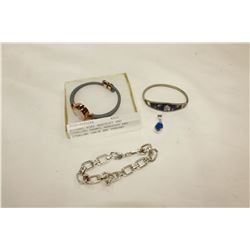 MICHAEL KORS BRACELET AND STERLING ENAMEL BRACELET AND STERLING CHAIN AND PENDANT