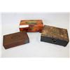 Image 1 : THREE DECORATIVE WOOD BOXES