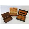 Image 2 : THREE DECORATIVE WOOD BOXES