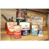 Image 1 : LOT OF GAS CANS AND COLLECTIBLE OIL TINS