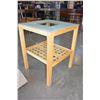 Image 2 : GLASS TOP MAPLE ENDTABLE