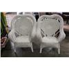 Image 1 : TWO WHITE WICKER ARMCHAIRS