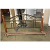 Image 1 : WOOD AND METAL HEADBOARD AND ROLLER FRAME