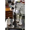 Image 2 : METAL FIGURAL LAMP AND THREE LADY FIGURES