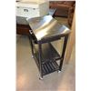 Image 2 : BLACKAND STAINLESS 3-TIER KITCHEN CART