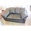 Image 1 : BLACK LEATHER SOFA AND LOVESEAT