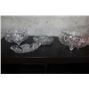 Image 2 : TWO FOOTED CRYSTAL BOWLS AND TWO CONDIMENT DISHES