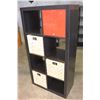 Image 2 : IKEA 8 CUBBY SHELF UNIT WITH 3 WICKER STORAGE BASKETS