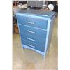 Image 1 : FOUR DRAWER BLUE HOMEMADE HIGHBOY DRESSER